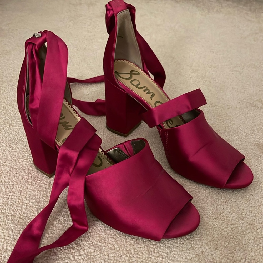 Magenta Sam Edelman Block Heels